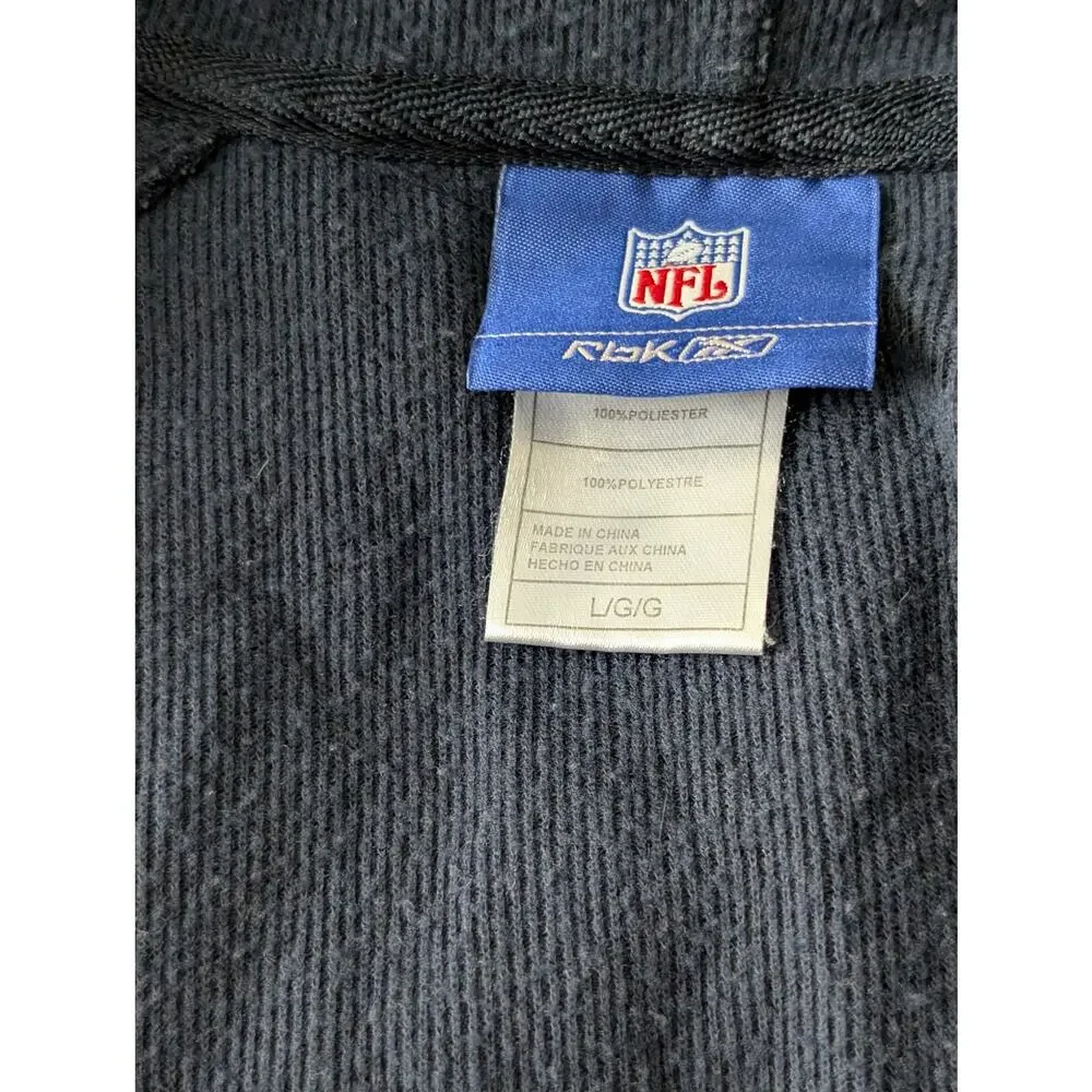 Vintage Reebok NFL Seattle Seahawks Full Zip Hoodie Men’s Large - Blue/Grey - Picture 10 of 10